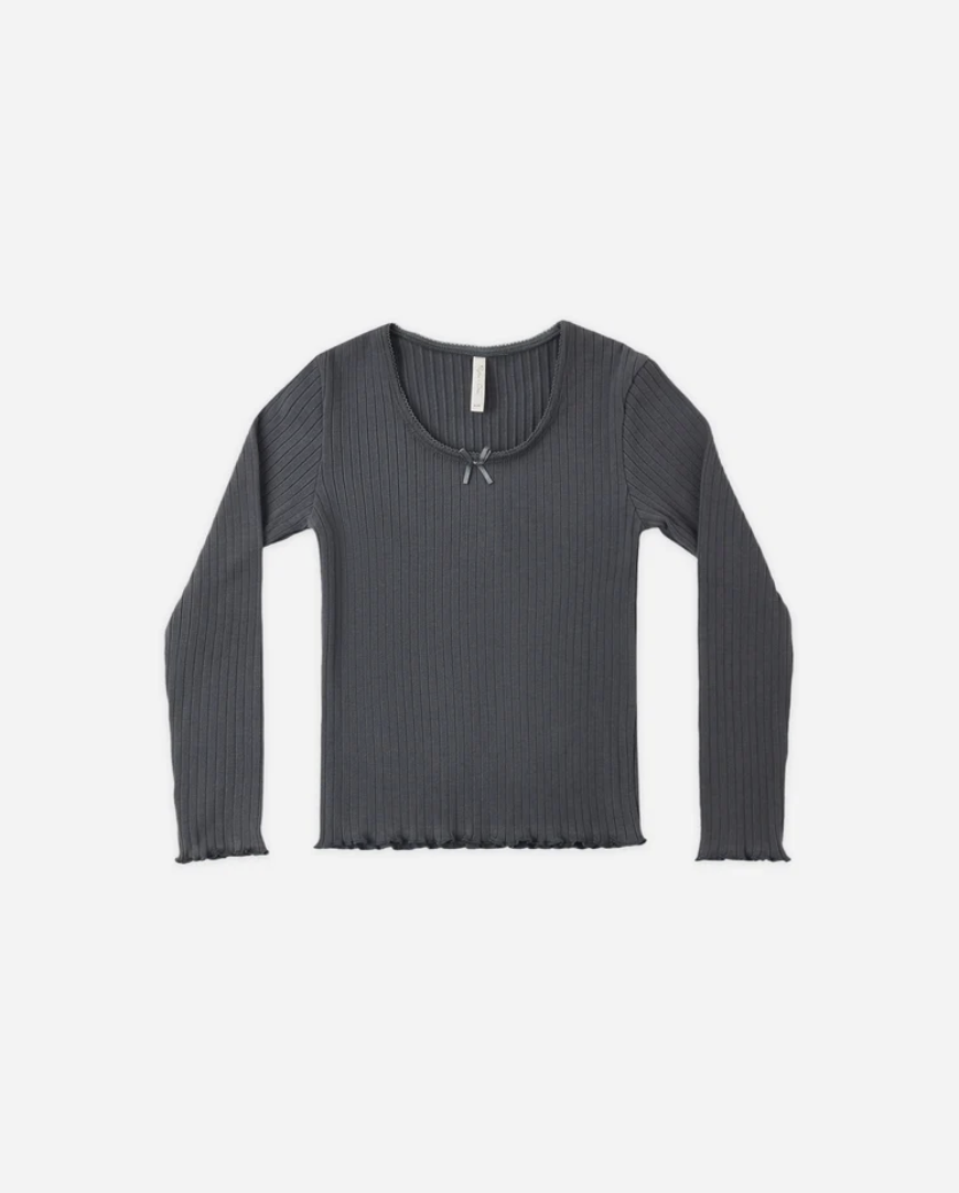 Ribbed Long Sleeve || Midnight