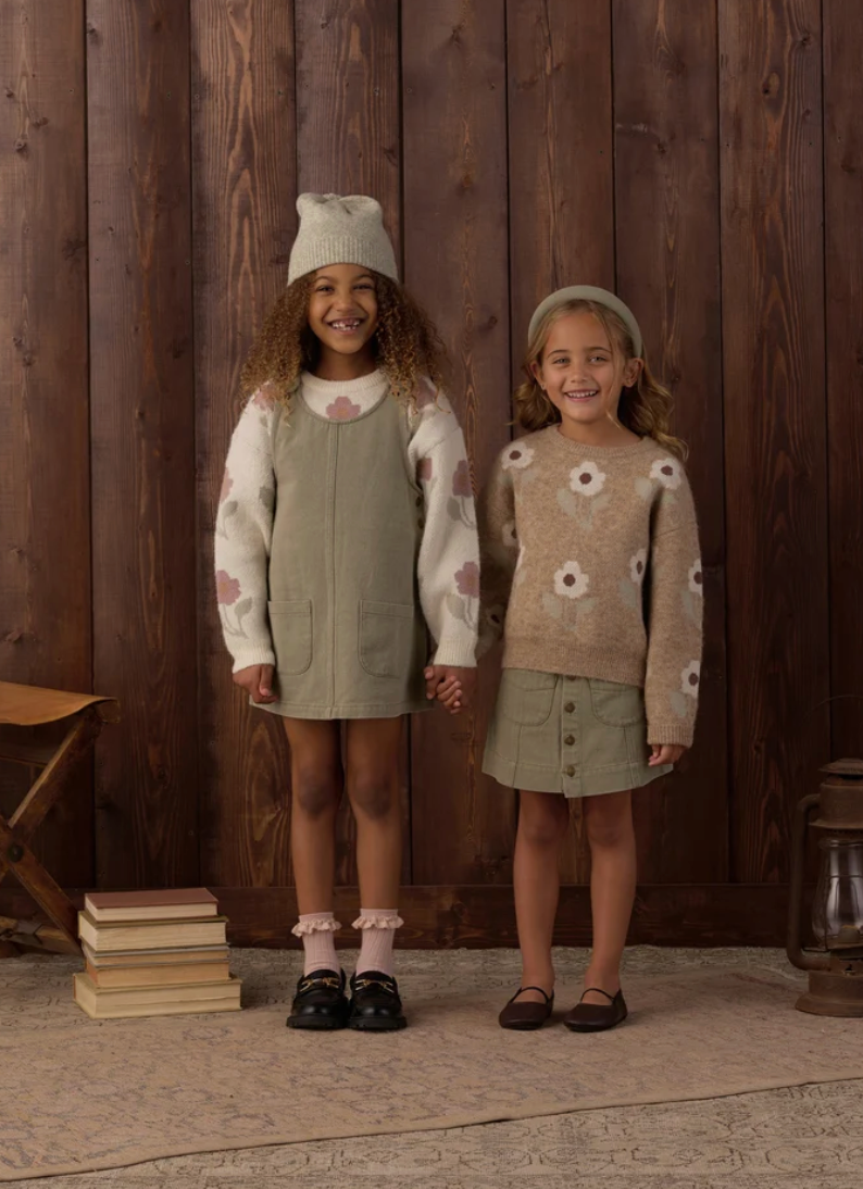 Odette Overall Dress || Dark Sage