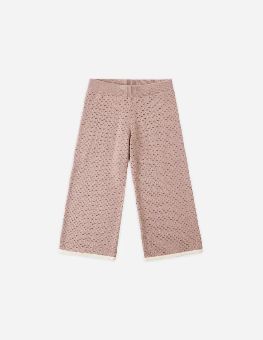 Pointelle Knit Pant || Rosewood