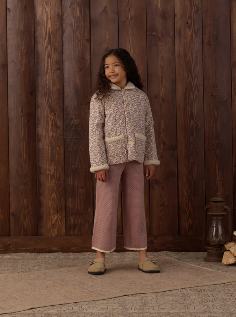 Pointelle Knit Pant || Rosewood