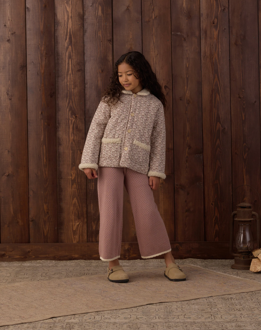 Pointelle Knit Pant || Rosewood