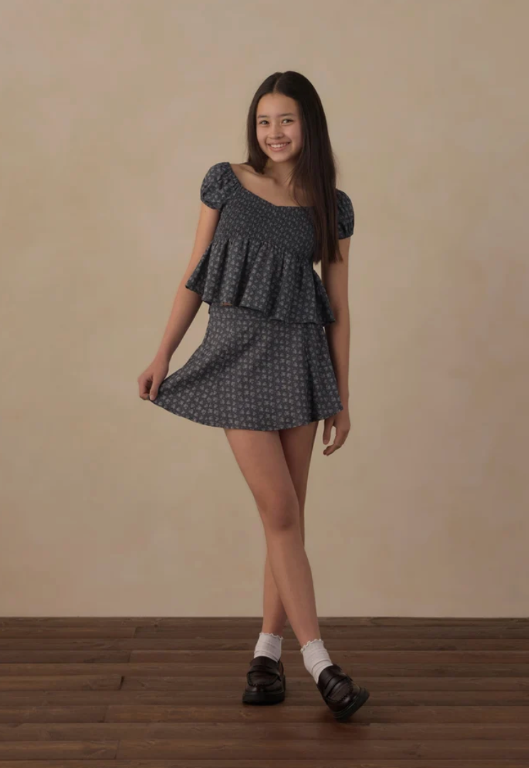 Teen Rachel Skirt || Heart Ditsy