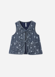 Denim Vest || Heart Ditsy
