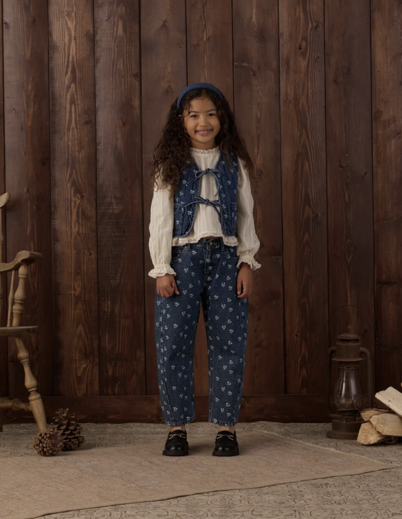 Denim Vest || Heart Ditsy