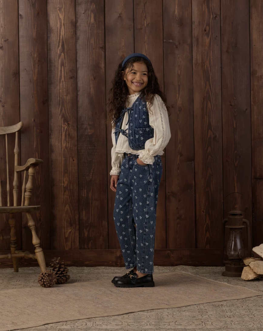 Denim Vest || Heart Ditsy