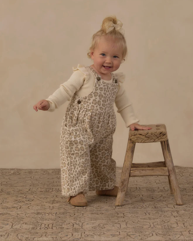 Wide Leg Overall || Leopard