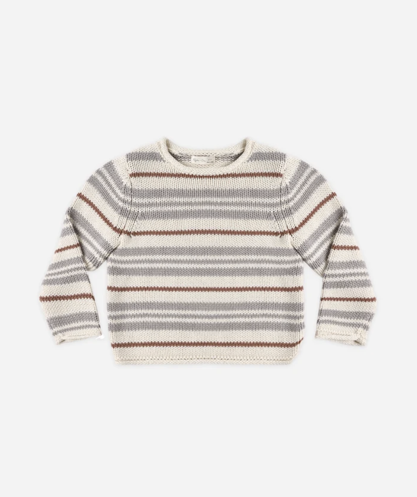 Jacques Sweater || Dusty Blue Stripe