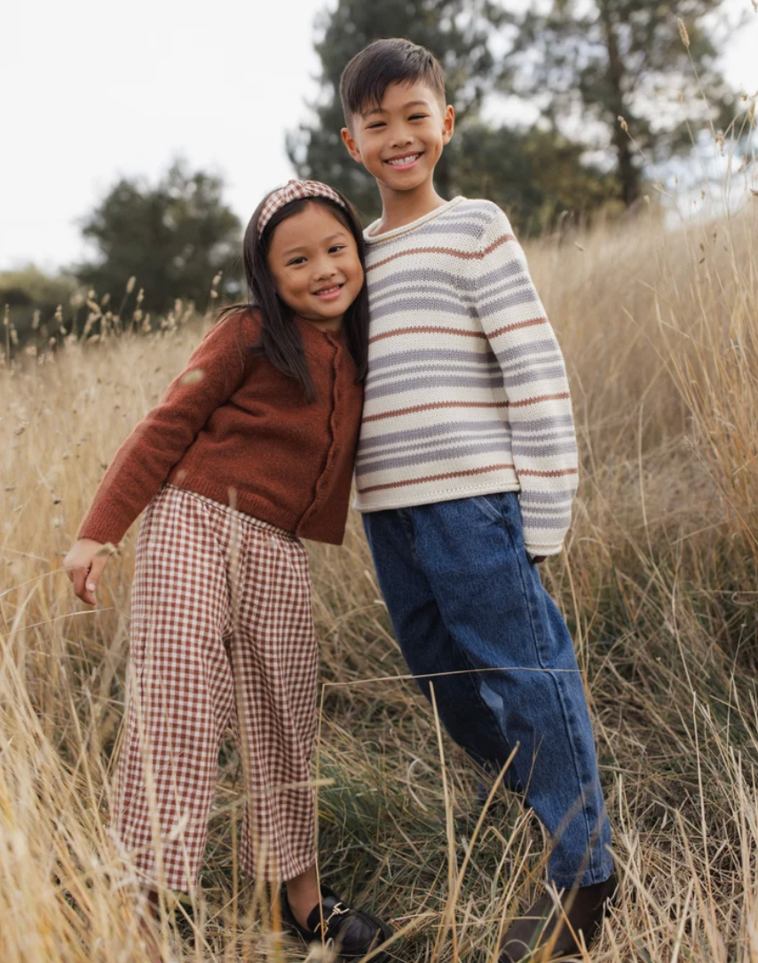 Jacques Sweater || Dusty Blue Stripe
