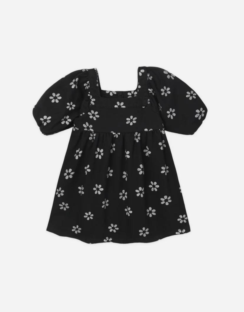 Gretta Babydoll Dress || Black Daisy