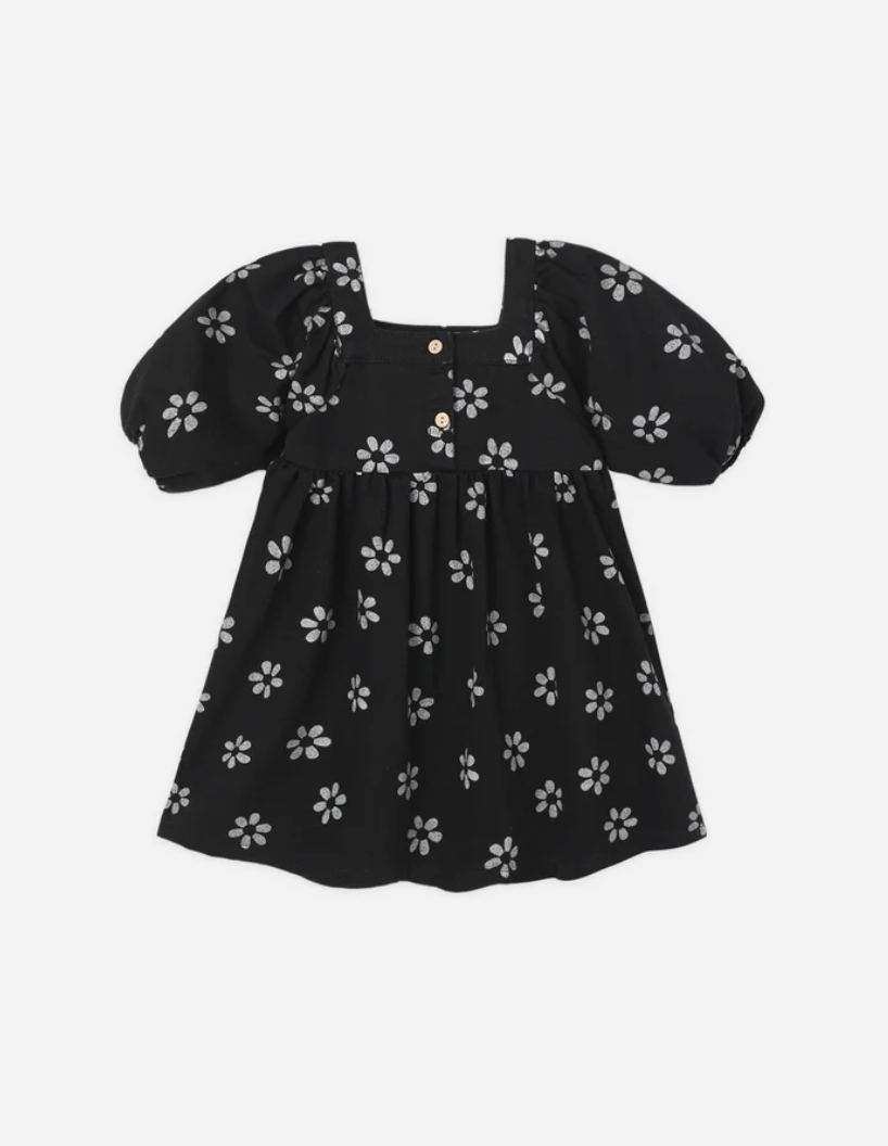 Gretta Babydoll Dress || Black Daisy
