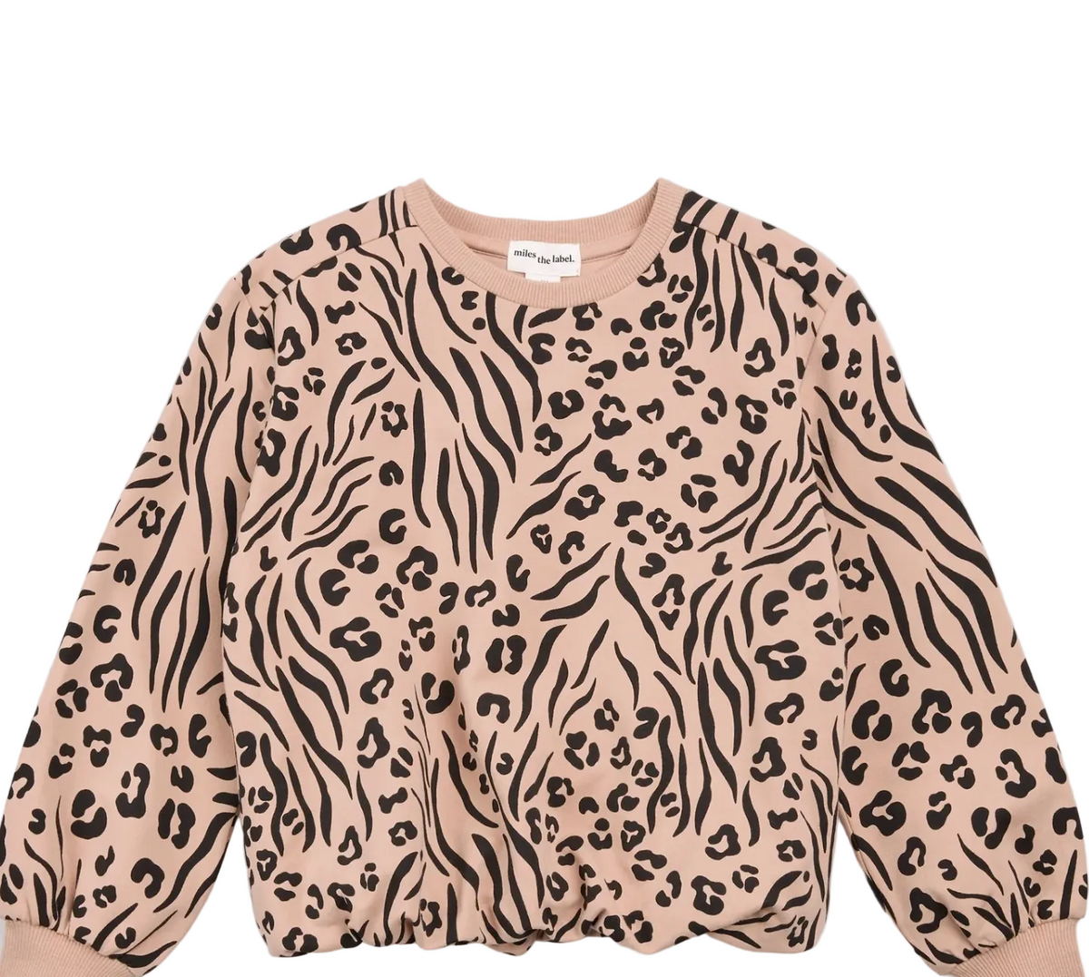 Animal Print Bubble Sweatshirt