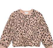 Animal Print Bubble Sweatshirt
