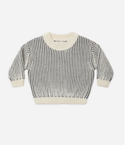 Relaxed Knit Sweater|| Midnight Stripe