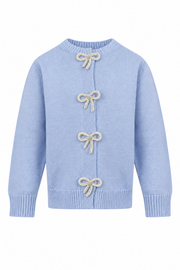 Azure Crystal Bow Cardigan