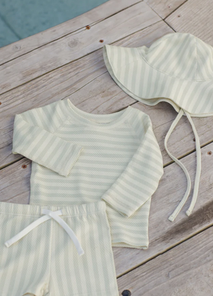 Sun Hat  || Mint Stripe