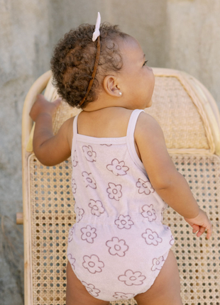Terry Cinch Romper || Daisy