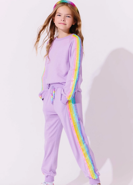 Lavender Rainbow Sequin Set