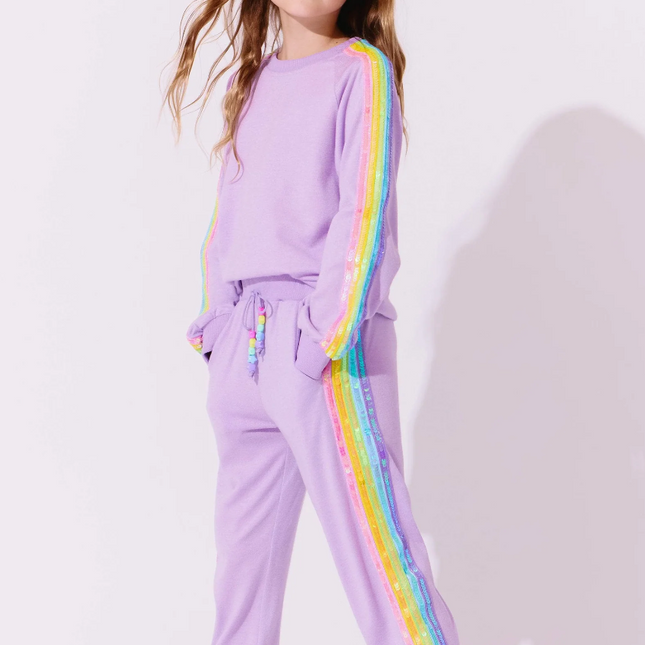 Lavender Rainbow Sequin Set