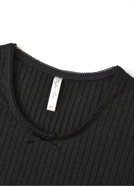 Ribbed Long Sleeve || Black