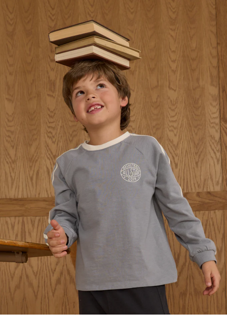 Jersey Long Sleeve Tee || Dusty Blue