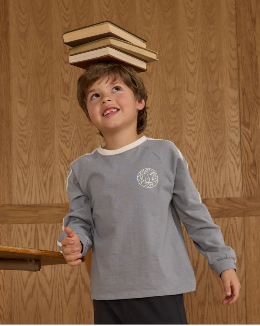 Jersey Long Sleeve Tee || Dusty Blue