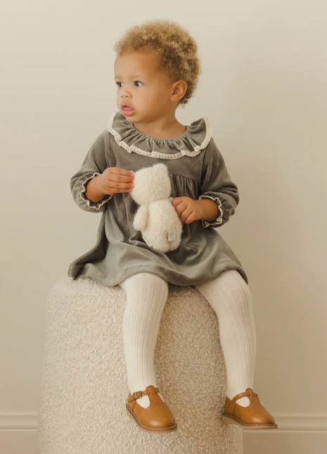 Velour Baby Dress || Forest