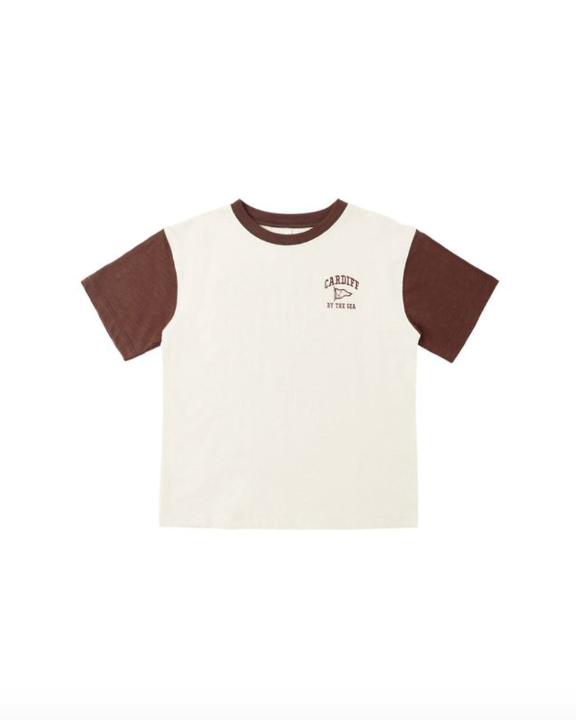 Rylee & Cru Contrast Short Sleeve Tee || Cardiff By The Sea Front