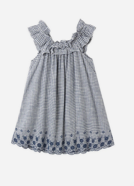 Lennon Dress || Marine Gingham