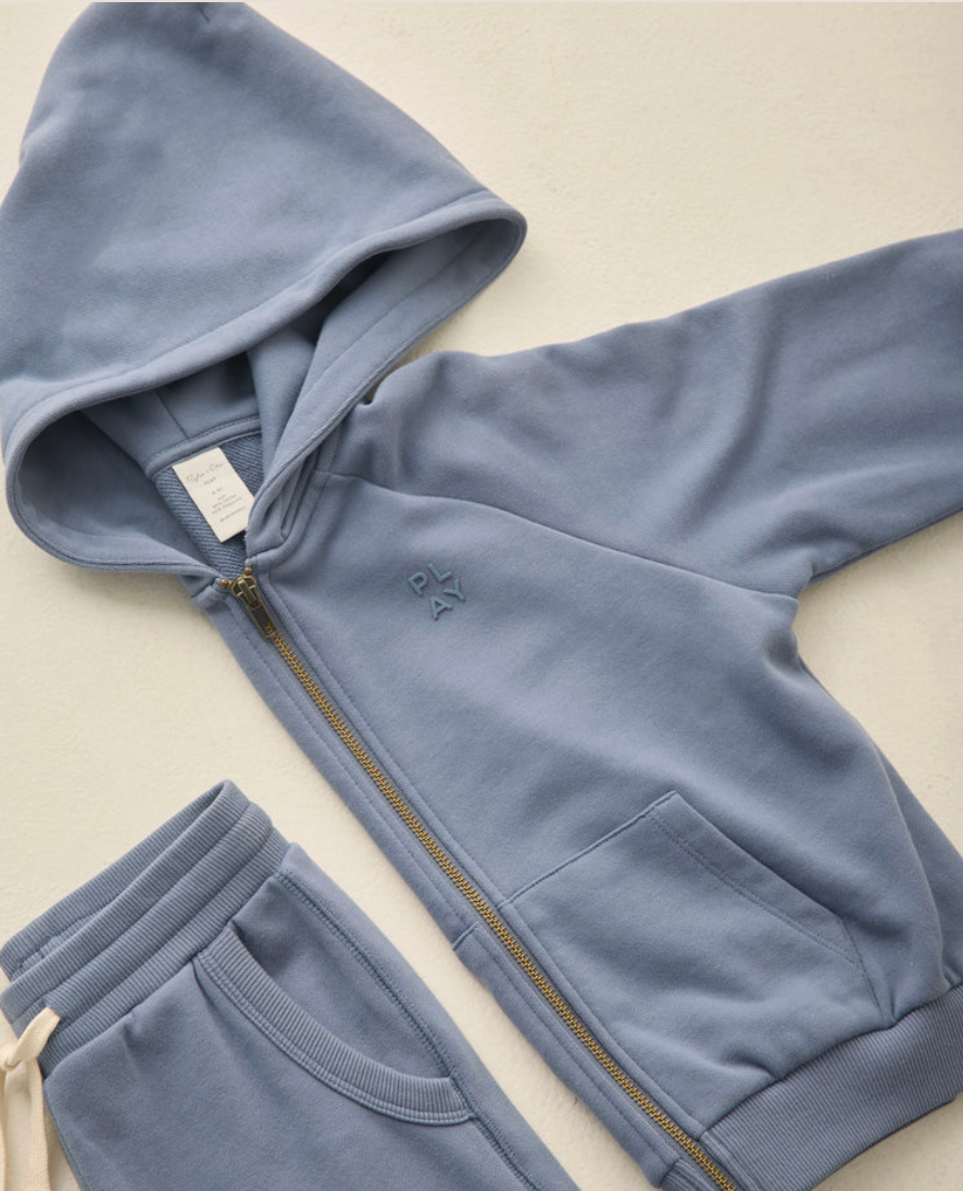 Rylee & Cru Zip Raglan Hoodie || Marine Details