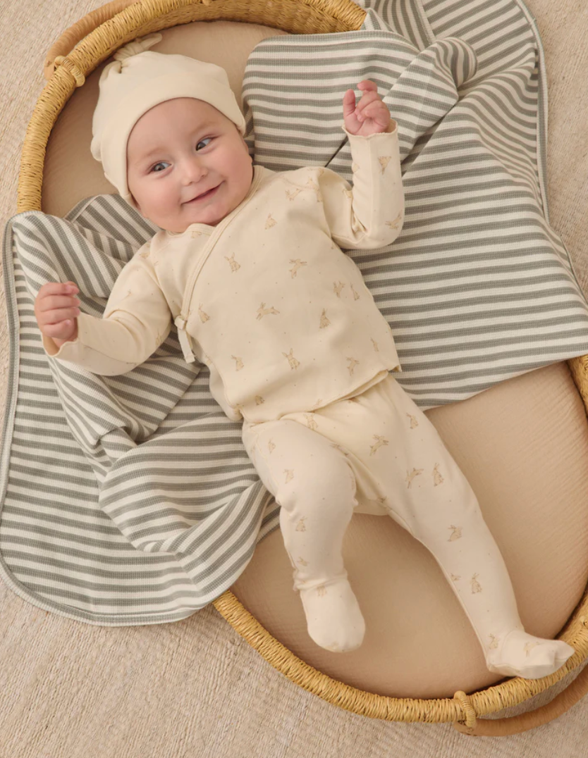 Wrap Top + Footed Pant Set || Bunnies