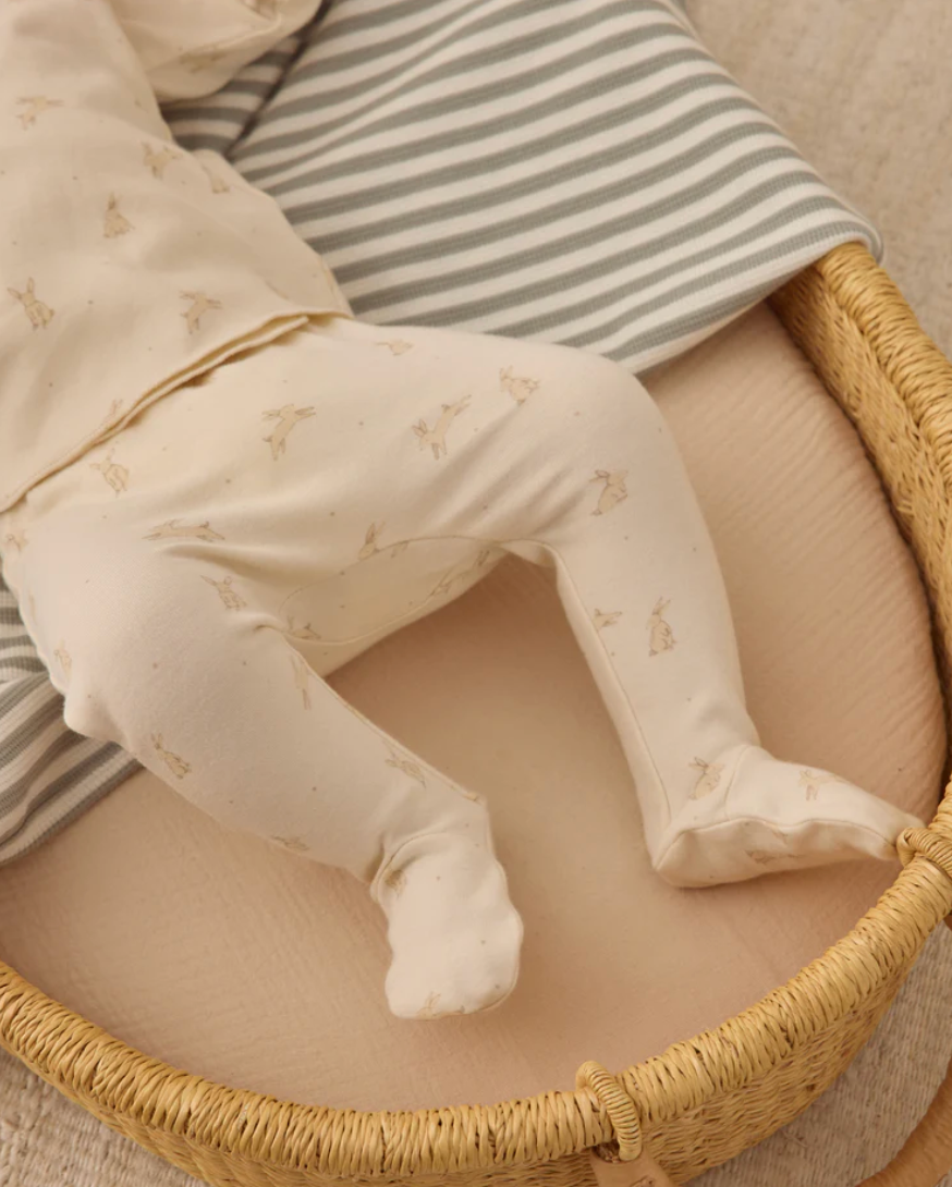 Wrap Top + Footed Pant Set || Bunnies