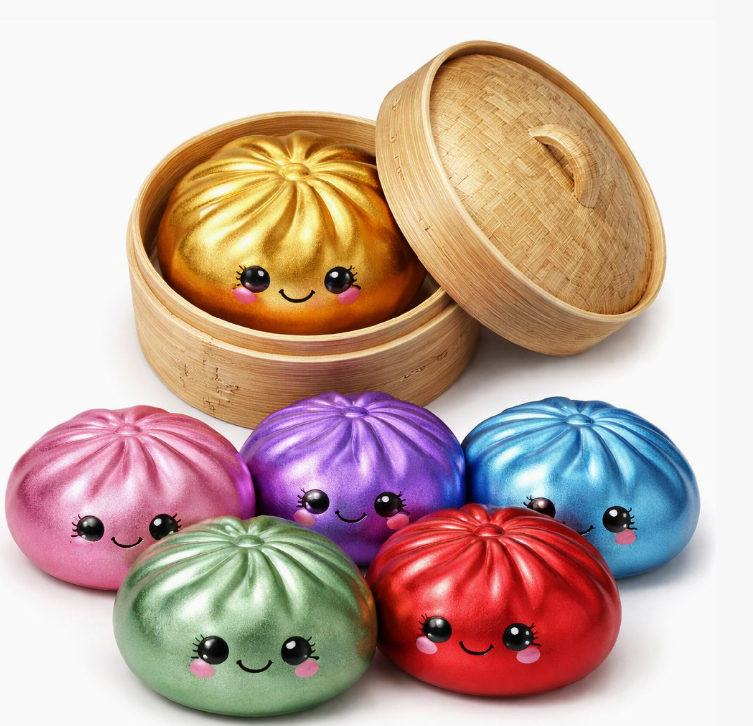 4" Mystery Squishy Dumpling - Metallic Colors