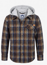 Plaid Glen Hooded Shirt