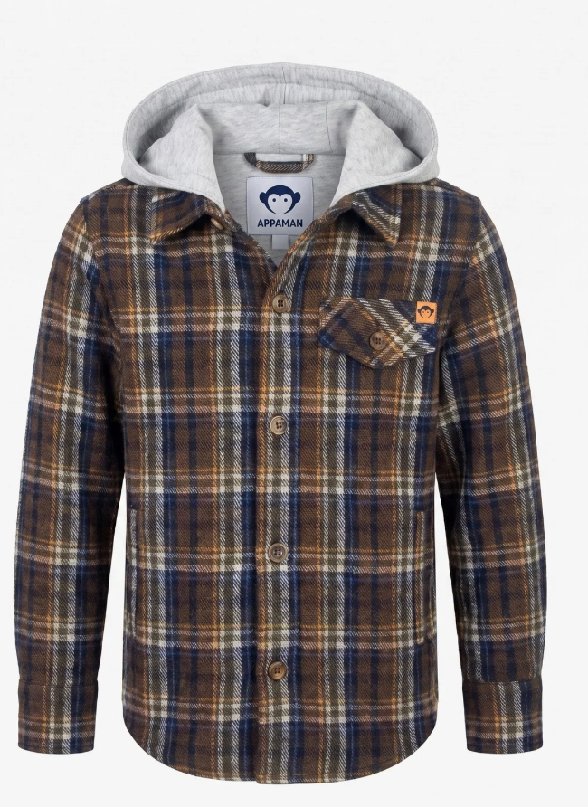 Plaid Glen Hooded Shirt