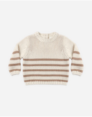 Quincy Mae Rex Sweater || Almond Stripe