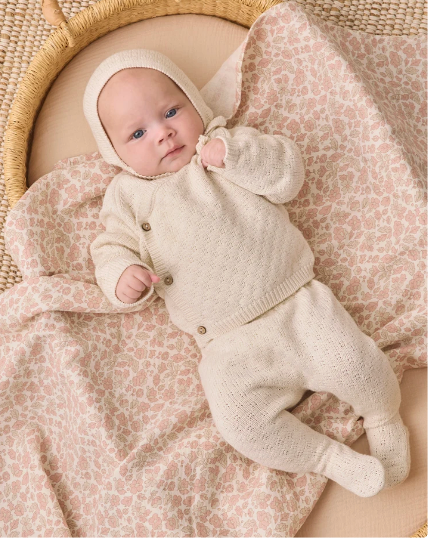 Knit Wrap Top + Pant Set || Natural
