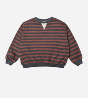 Oversized Crew || Mulberry Stripe