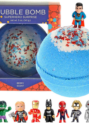 Two Sisters Spa Superhero Kids Bath Bombs Gift Set with Toys Inside – 1 Pack