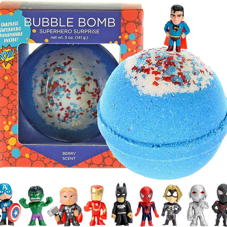 Two Sisters Spa Superhero Kids Bath Bombs Gift Set with Toys Inside – 1 Pack