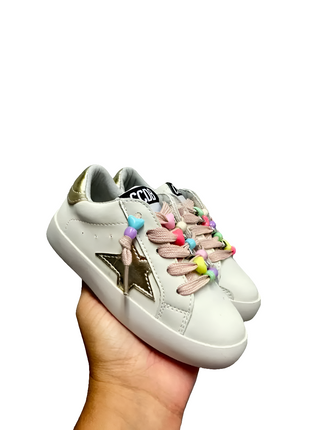 Gold Star Beaded Laces Sneaker
