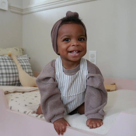 Warm Taupe Waffle Bubble Onesie