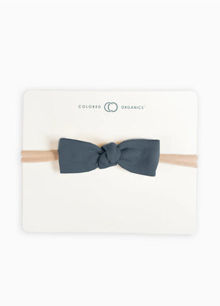 Dainty Bow Headband - Harbor Blue