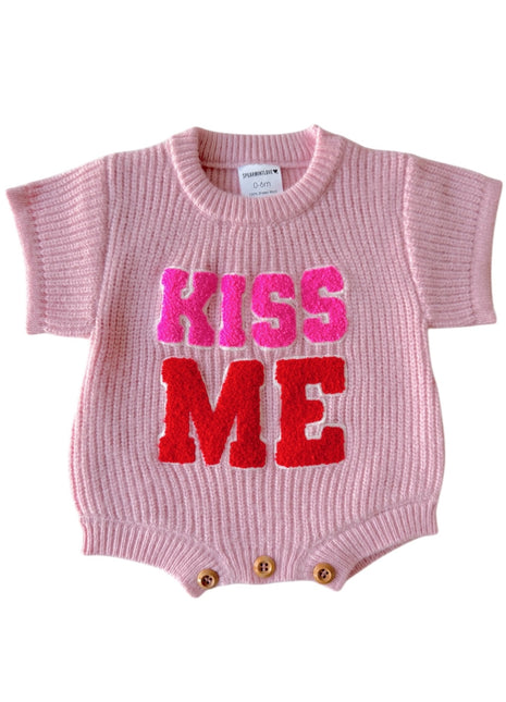 Spearmint LOVE Sweater Romper, Kiss Me