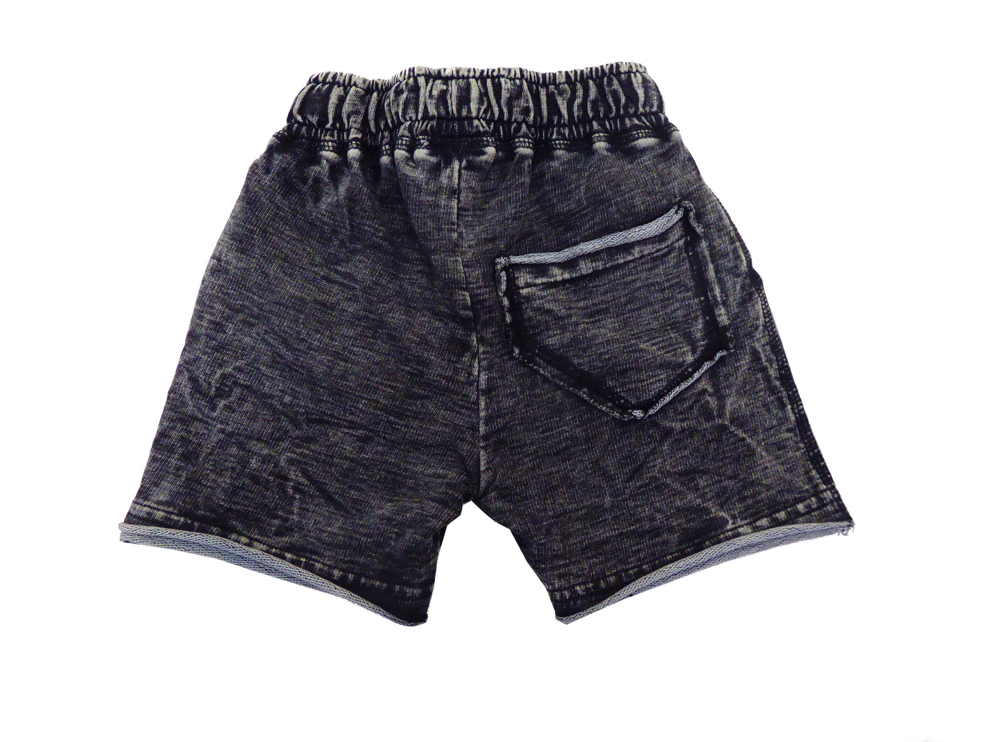Baby Steps And Mish Kids Kids Enzyme Shorts - Black Denim Back