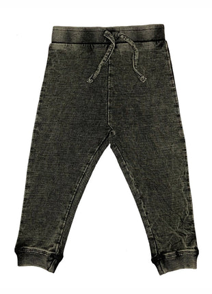 Distressed Black Denim Jogger