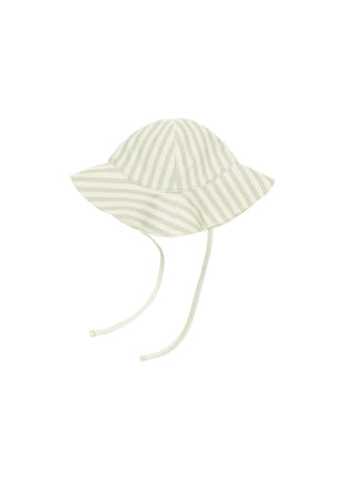 Quincy Mae Sun Hat  || Mint Stripe