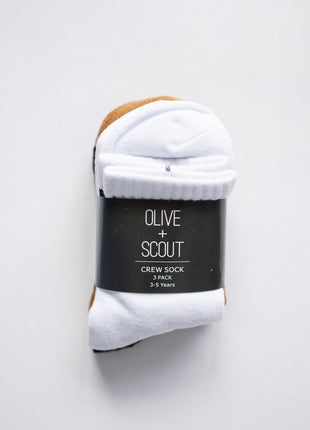 Olive and Scout Crew Socks 3-Pack in package