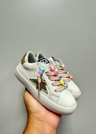 Gold Star Beaded Laces Sneaker