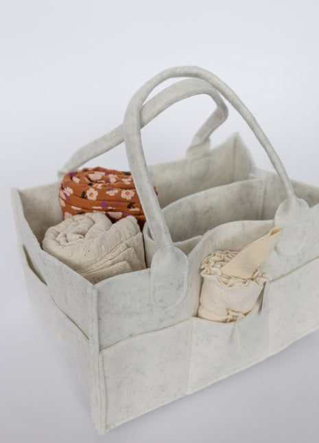 White Diaper Caddy