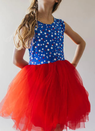 Model Wearing Mila & Rose Star Bright Tank Tutu Dress
